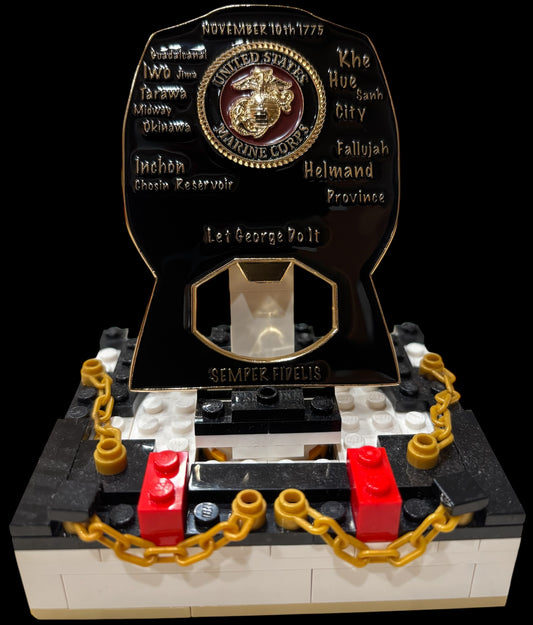 Marine Corps Dress Blue Bottle Opener Challenge Coin
