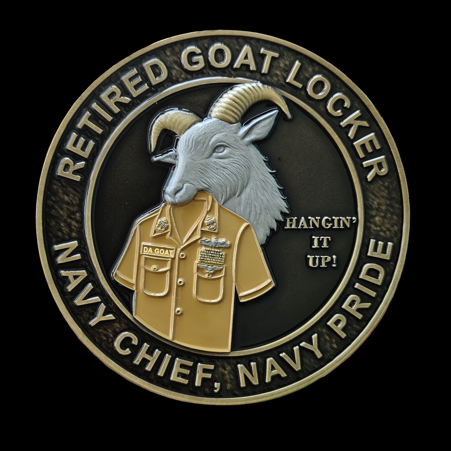 Retired Goat Locker Challenge Coin
