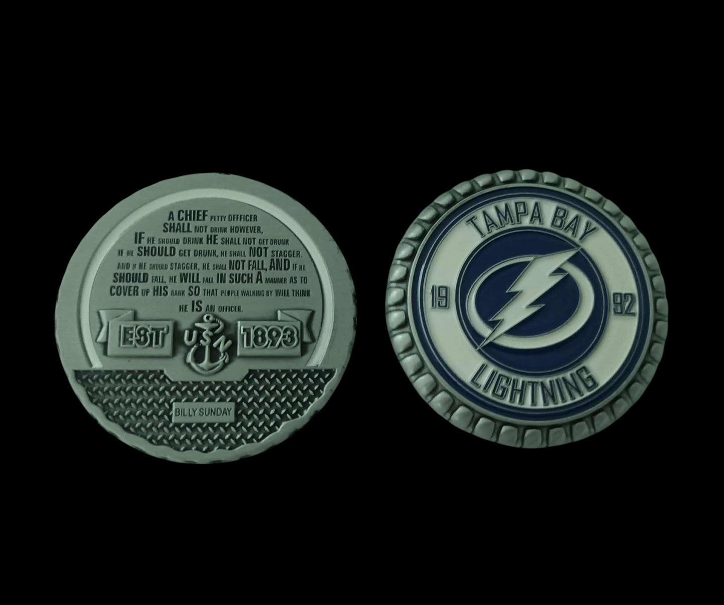 Tampa Bay Pro Teams Billy Sunday Challenge Coins