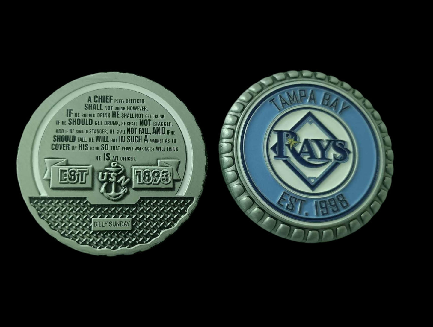Tampa Bay Pro Teams Billy Sunday Challenge Coins