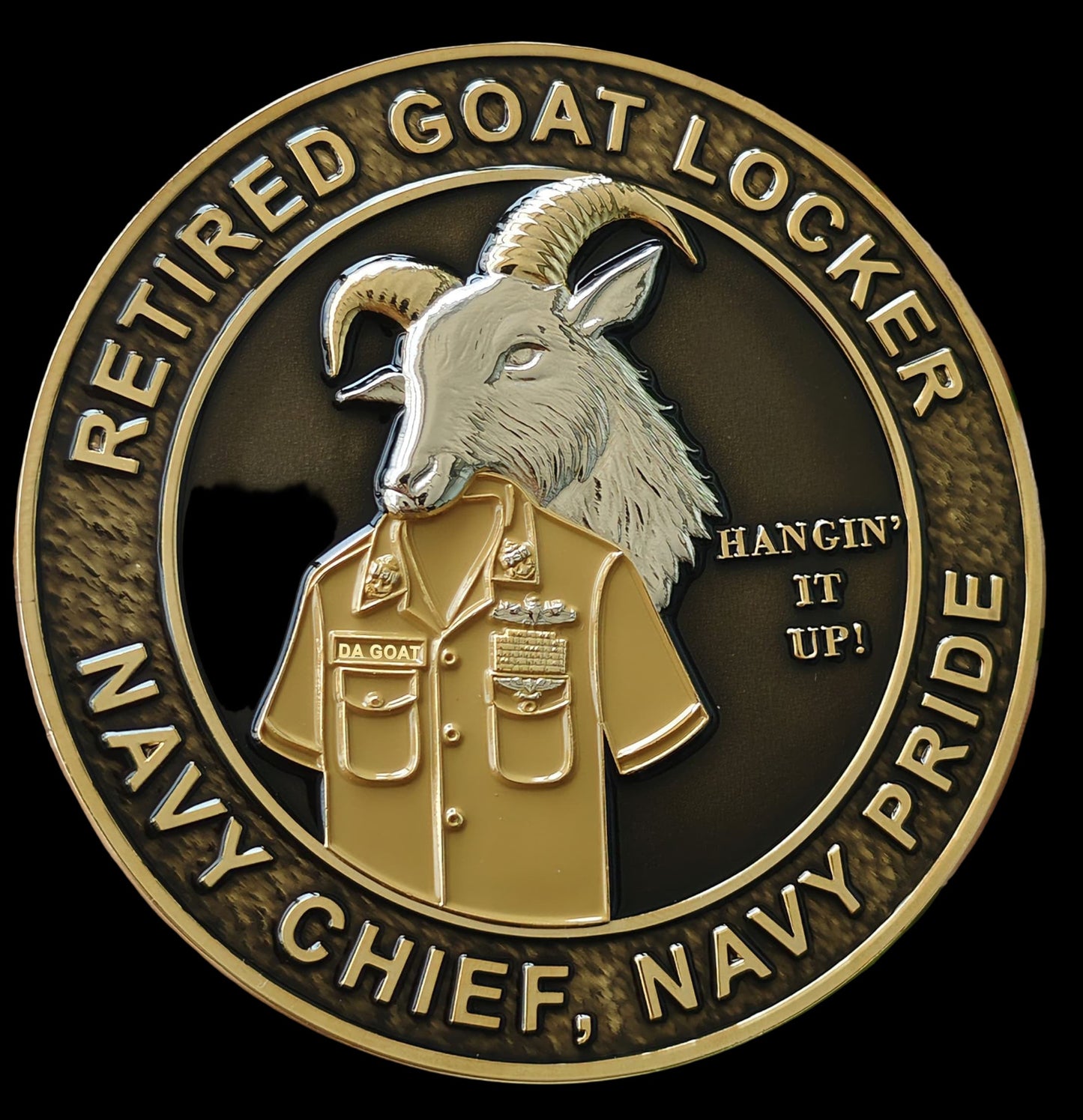 Retired Goat Locker Challenge Coin
