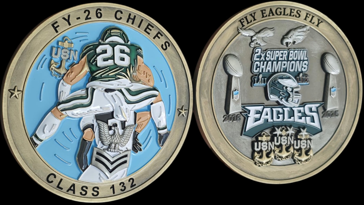 FY-26 Saquan Philly Eagles CPO Class 132 Challenge Coin