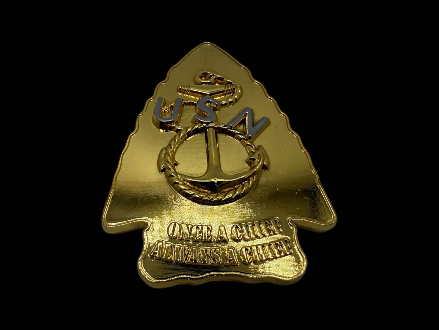 Retired Navy Chief Arrowhead Challenge Coin