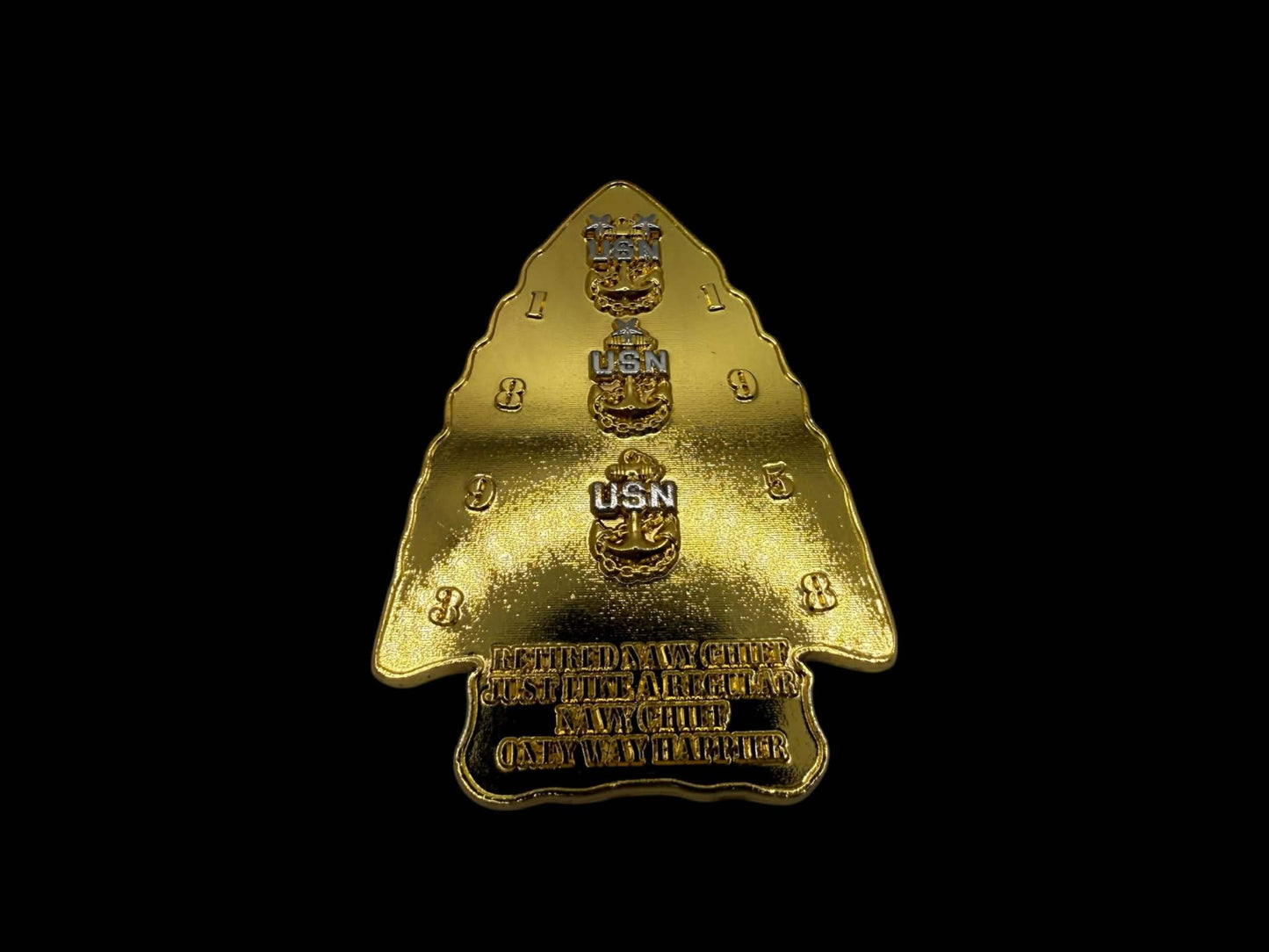 Retired Navy Chief Arrowhead Challenge Coin