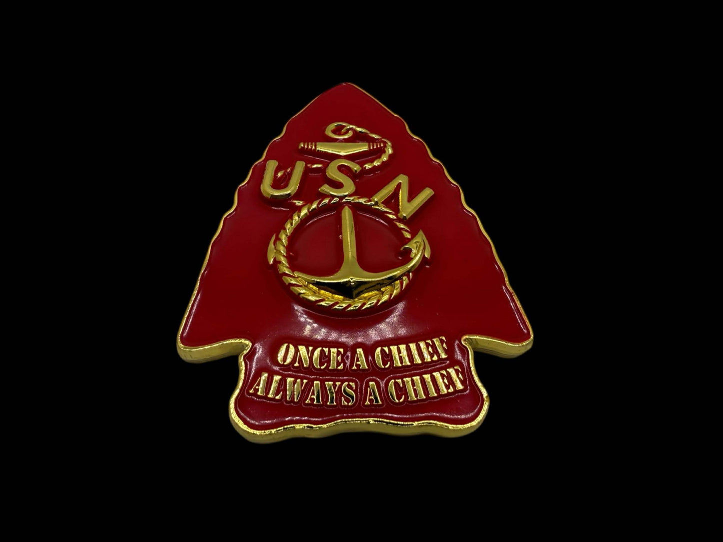 Retired Navy Chief Arrowhead Challenge Coin