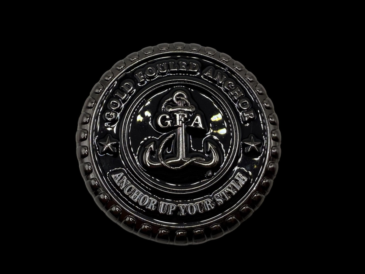Gold Fouled Anchor Billy Sunday Challenge Coin