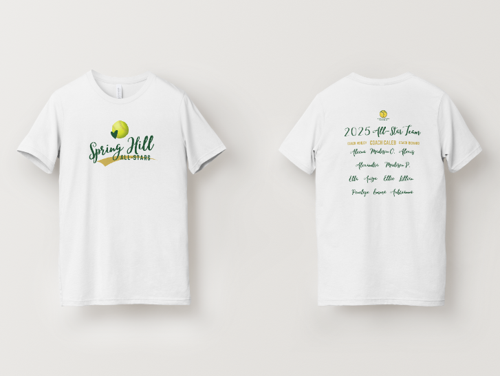 2025 Spring Hill All Stars Roster Shirt